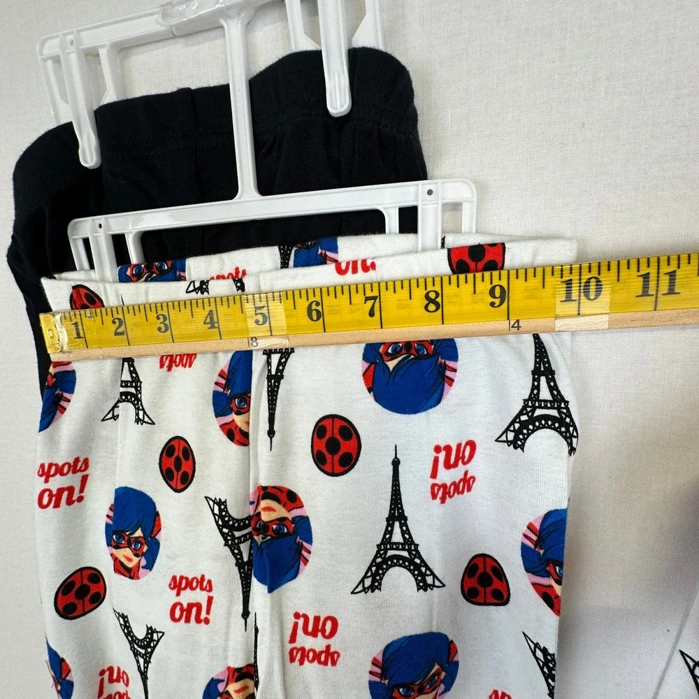 Miraculous Ladybug‎ 4PC Pajama Set Girls Size 8 Red Black Cotton